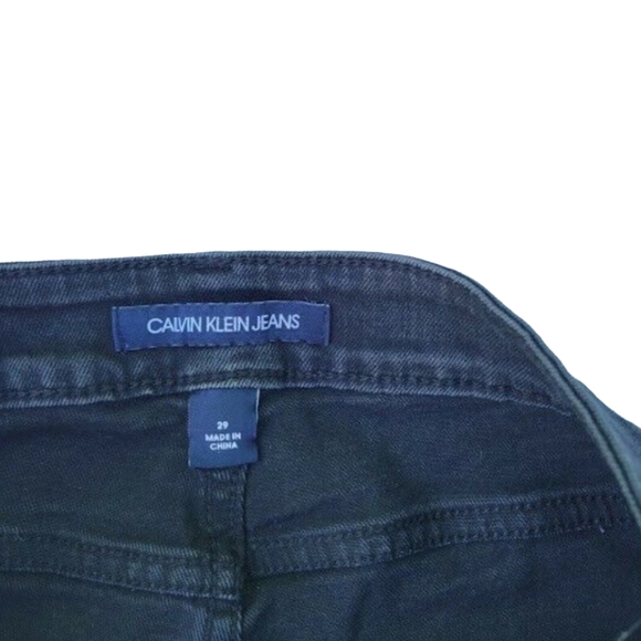 Women's Calvin Klein High Rise Skinny Jeans. 29. Black. - Picture 5 of 5